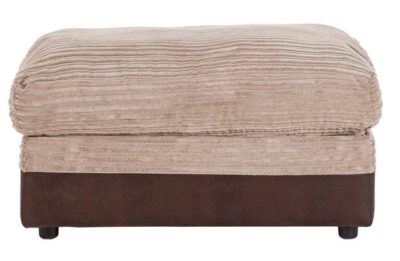 HOME Harley Large Fabric Storage Footstool - Natural.